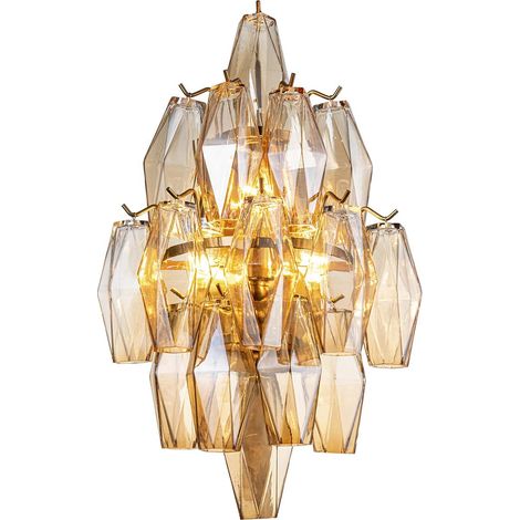 Goldene Metallkristall-Wandleuchte 30X18X50 cm (1/4)