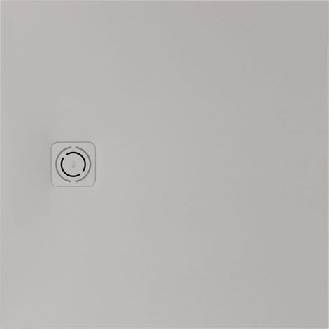 Receveur de douche extra plat en Stonex® "Terran-N"+Grille "Twist"-800x800mm - Perle (1/2)
