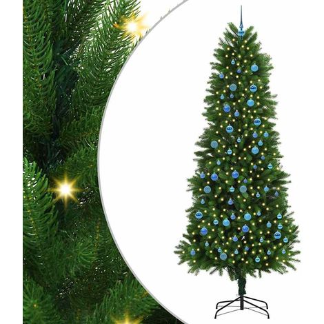 Sapin de Noël  Arbre de Noël avec 300 LED avec support Vert 240 cm PE (1/5)