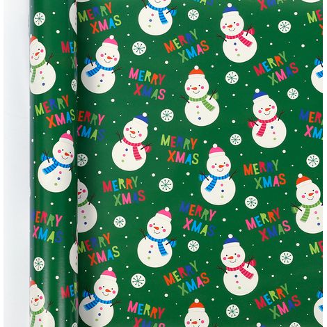 Papier d'emballage cadeau de Noël (0,43 x 10 mètres), papier d'emballage cadeau à motifs, papier couché.