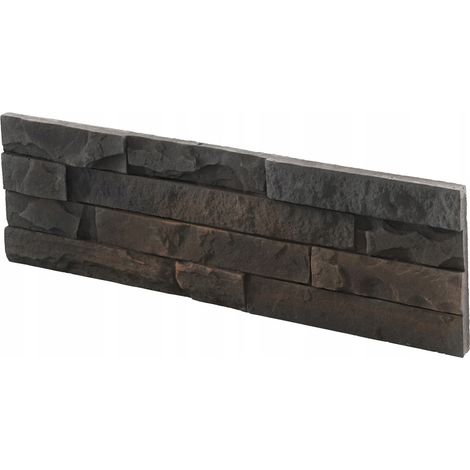 Minnesota 3, piedra de fachada negra, 33x10,5 cm, imitación piedra, 0,43 m2