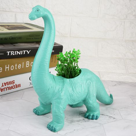 Niedlicher Dinosaurier-Sukkulenten-Bonsai-Topf, hellblau, für Zuhause oder Büro (1/5)