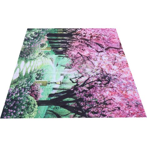 Tapisserie murale paysagère à suspendre, tapis de chevet pour chambre ou dortoir, 150 x 130 cm (1/5)