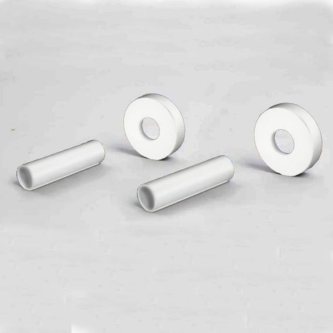 LLAVISAN L307794 Kit cubretubos, dos unidades, con embellecedores, acabado blanco brillo - ref: L307794