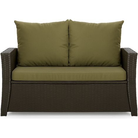 Coussins de canapé meubles de jardin en résine tressée Vert, Coussins balançoire d'extérieur 120x50x50cm Coussin de banc extérieur -Mix (1/5)