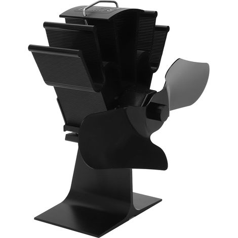 Ventilateur de cheminée à bois à 2 pales, alimenté par la chaleur, 1200 tr/min, 25 dB, faible niveau sonore, résistant aux hautes températures, pour la maison (1/5)
