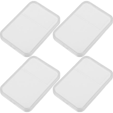 4-teilige transparente Stempelbox aus Kunststoff, leicht zu reinigen und formstabil, zur Präsentation und zum Schutz von Stempeln (1/5)