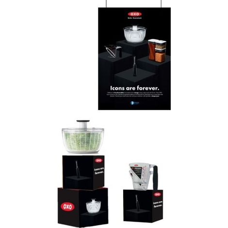 Kit PLV Icons Are Forever - 4 Cubos + 1 Póster - Oxo