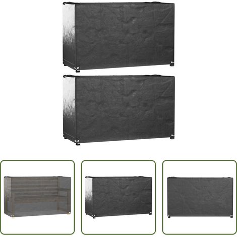 Rattanmöbel schützen - Gartenmöbel-Abdeckungen 2 Stk. 8 Ösen 170x94x70 cm Rechteckig (1/5)