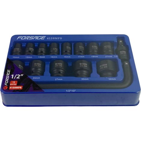 Jeu de douilles à choc 10-32 mm (1/3)
