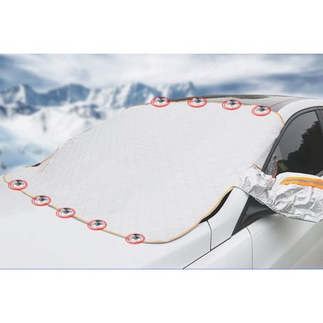 La housse magnétique pour pare-brise de voiture, adaptée aux conditions météorologiques glaciales et neigeuses, peut couvrir efficacement la majeure partie du pare-brise. (1/3)
