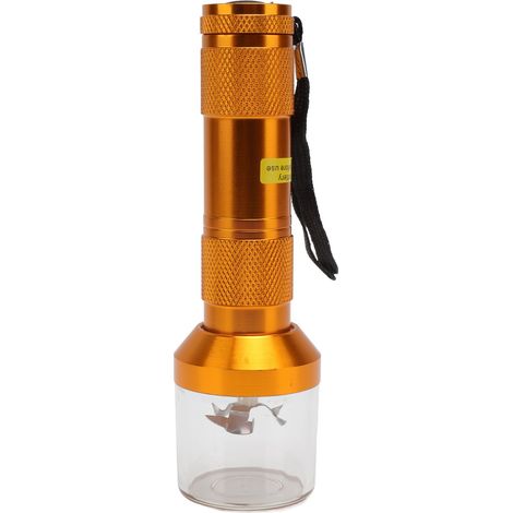 Broyeur à herbes et tabac électrique professionnel en alliage d'aluminium doré, idéal pour la phytothérapie et l'assaisonnement.