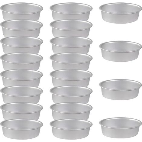 20 moldes ovalados de aluminio duraderos para hornear en la cocina. (1/4)