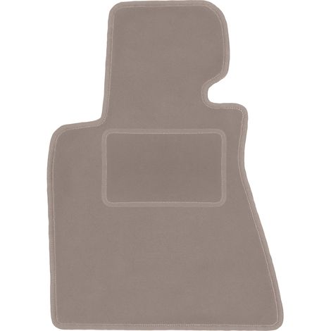 Tapis de sol conducteur en velours beige pour : BMW Série 7 E65 berline (2001-2008) (1/5)