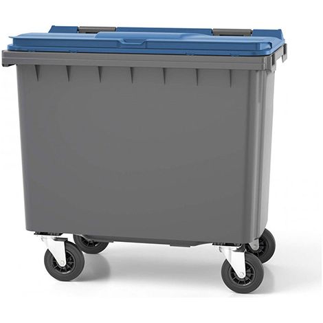 Contenitore per rifiuti da 660 litri con impugnatura frontale - Colore del coperchio Marrone - 1265 x 775 x 1165 mm - 210009GAGA/MA (1/5)
