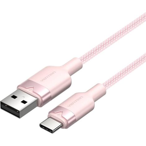 USB 2.0 A auf USB-C 3A Belüftungskabel 2 m (Pink) (1/2)