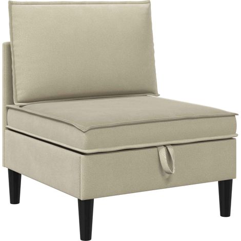 Mittelsofa mit Stauraum Sand Samt vidaXL (1/5)