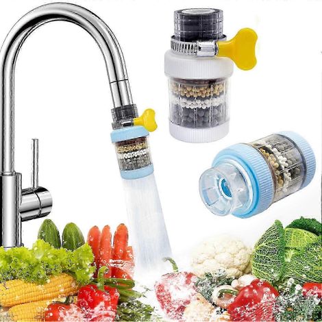 Filtres à eau pour robinet de cuisine, 2 pièces - charbon actif réduisant les impuretés (1/5)