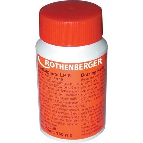 ROTHENBERGER Pasta para soldadura fuerte LP5 según DIN 29454, 160g - 40500 (1/2)