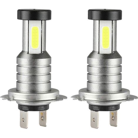 Kit de 2 ampoules LED H7 pour phares, feux de croisement/route, 100 W, 30 000 lm, blanc 6 000 K, ultra-lumineuses (1/5)