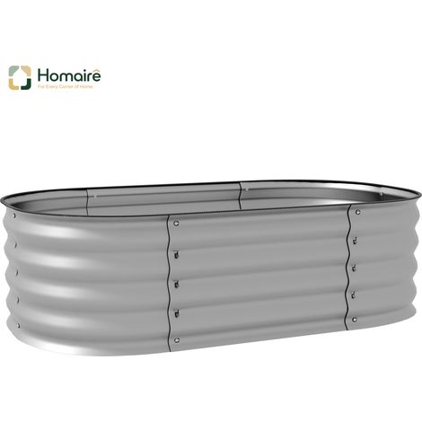 HOMAIRE Hochbeet Metall Silber pour Jardin et Balkon