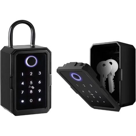 Cassetta di sicurezza per chiavi – Intelligente con Bluetooth, serratura a combinazione, cassaforte di sicurezza, adatta per uso esterno (1/2)