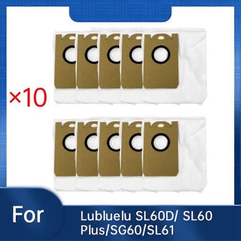 Lot de 10 sacs �� poussi��re pour aspirateur Lubluelu SL60D/SL60 Plus/SG60/SL61 : accessoires robustes et performants.