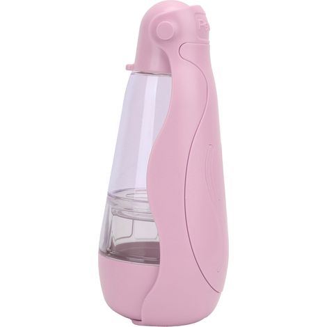 Gourde pour chien portable avec pelle à déjections et sac de rangement rose (1/5)
