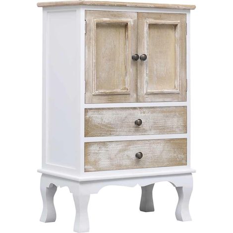 Armoire à tiroirs Blanc 50x30x80 cm Bois
