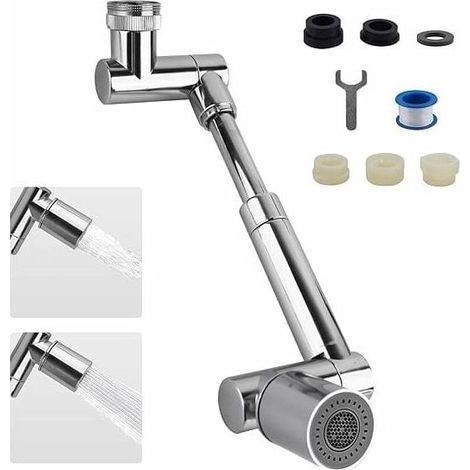 1440° Faucet Extender, 2 Spray Modes, Multifunction Kitchen Faucet, Splash Filter, Swivel Faucet (1/5)