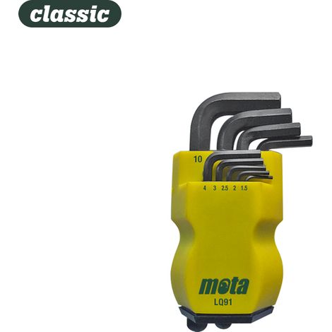 Set chiavi a brugola Mota LQ91 argento acciaio zincato 1 5 10 mm
