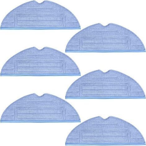 Lot de 6 serpillières en microfibre, compatibles avec Roborock S7/T7S/PLUS, bleues (1/5)