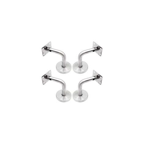 Supports De Main Courante Pour Fixation Murale Acier Inoxydable Poli Support Escalier Avec Couvercle Base Supports Muraux Garde-Corps Pour Mur Intérieur, Loft, Barre Support Pour Corr (1/4)