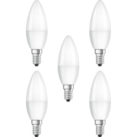 Litecraft Light Bulb 4.9W E14 Small Edison Screw Candle Warm White LED - 5 Pack (1/2)