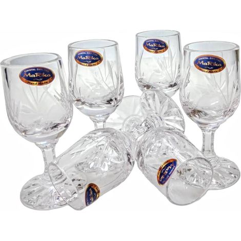 Copas de vodka de cristal de 25 ml Frozen Leaf (1/5)