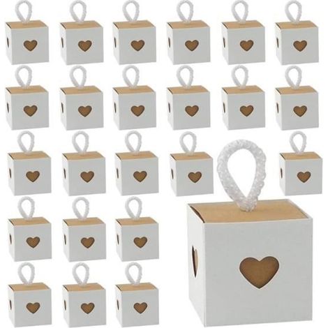 Boîte Cadeau - Non spécifié - 50 Pièces - Papier Kraft - 5,5 x 5,5 x 5,5 cm - Mixte (1/4)