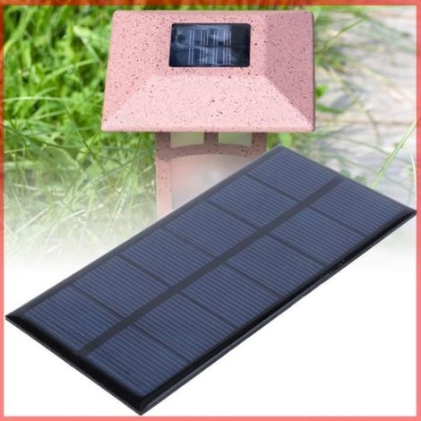 1W 3V Panneau solaire portable Chargeur de bricolage en silicium cristallin extérieur, taille compacte légère, économie d'énergie (1/4)