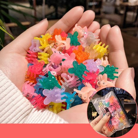 50 mini pinzas para el cabello, pinzas pequeñas para niñas, colores surtidos, para sujetar el flequillo y decorar el cabello. Herramientas de peinado para niñas.