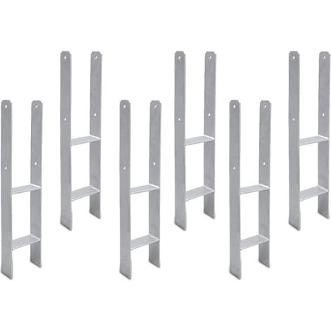 SWANEW 6x Ancoraggio ad H spessore del materiale del palo di recinzione 4.75 mm Ancoraggio ad H Adatto per pergole 81MM (1/5)