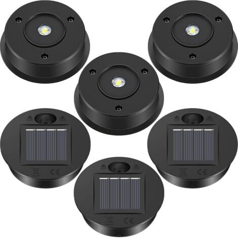 Paquet de 6 pièces de remplacement de lumière solaire, pièces de lanterne solaire, panneau solaire LED, lumière d'ombre pour suspension extérieure (1/5)