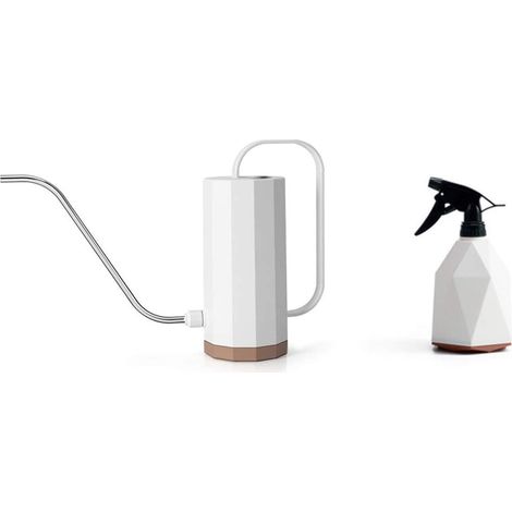 1 Arrosoir, bec long acier inoxydable, corps plastique PP, 1,2 litre, plantes intérieur extérieur (1/5)