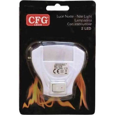 CFG Nina Luce Notturna Led con Spina Bianco