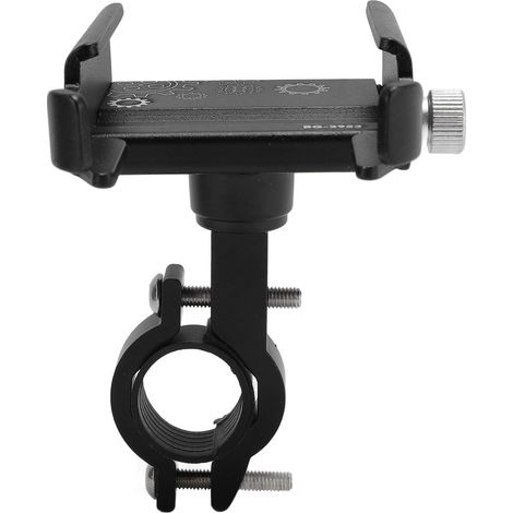 Support de téléphone pour vélo, rotatif à 360°, en alliage d'aluminium antichoc, fixation pour guidon de trottinette électrique, noir (1/5)