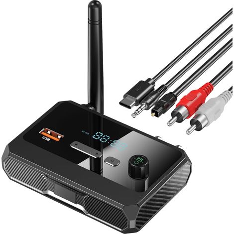 Récepteur Bluetooth 5.3 pour chaîne hi-fi domestique, adaptateur Bluetooth RCA, faible latence et audio HD, compatible avec entrée a (1/5)
