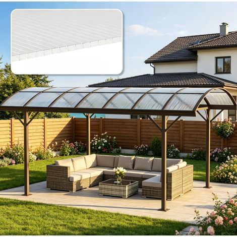 Pannelli alveolari in policarbonato trasparente 4 mm 120 x 60 cm, set da 10 OKMYHOME (1/5)