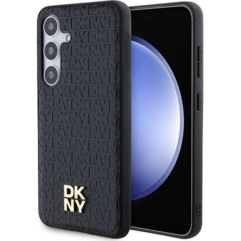 Dkny DKHMS24MPSHRPSK S24+ S926 schwarz/schwarzes Hartschalenetui Ledermuster Metalllogo MagSafe (1/5)
