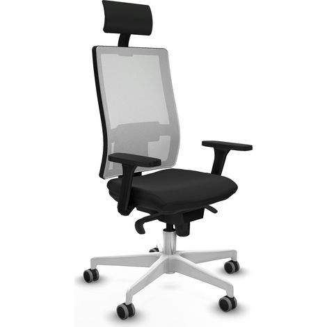 Sedia da ufficio piqueras y crespo Horna bianco velluto ergonomica