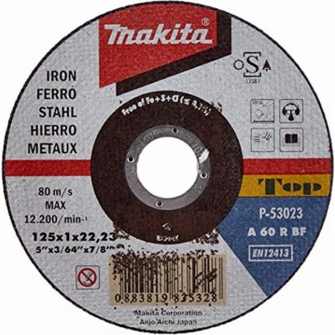 Disco abrasivo Makita diametro 125mm spessore 1mm P-53023