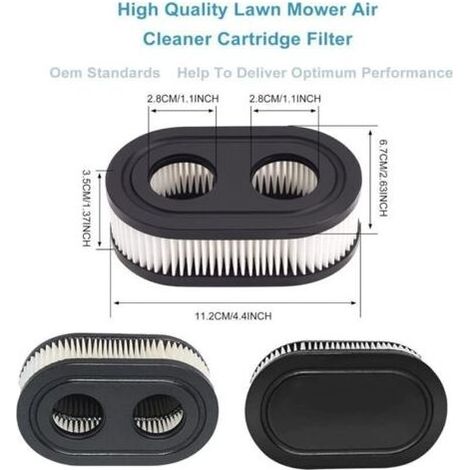 Filtre à cartouche pour filtre à air 593260, 798452, 334404, filtres de rechange pour tondeuse à gazon (moteurs 4247, 5432, 5432k, 09P00, 09P702, 550E, 500EX, 550EX, 625, 575EX) (2 pièces) (1/3)
