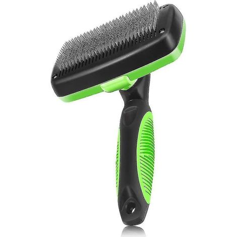 Brosse autonettoyante adaptée aux chats et chiens à poils longs, brosse de peignage pour animaux de compagnie, efficacité d'élimination des poils morts jusqu'à 95 % (1/5)